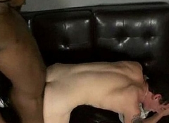 Young white boy fucked wits well-pleased black cock 04