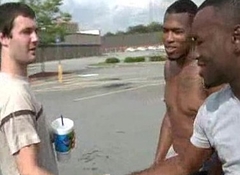 Titillating Legal age teenager White Schoolboy Get His Selfish Ass Fucked Unconnected with Black Dude 12
