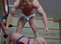 fat wrestler dominated