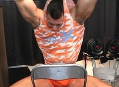 Chair Straddling Wrestling Hunk
