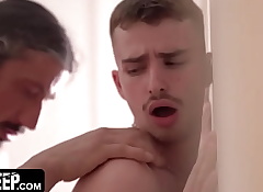 Muscular stepfather gives his troubled stepson the anal support he needs after a night up the river