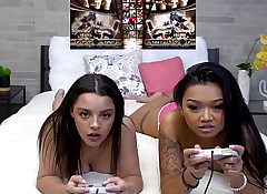 2 sex-mad teens take a break stranger gaming to make the beast with two backs