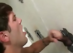 Amateur white gay dude gets gangbanged by black cocks 05