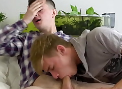 Frank step brother fucks careless twink family step brother in the matter of his cock and dildo